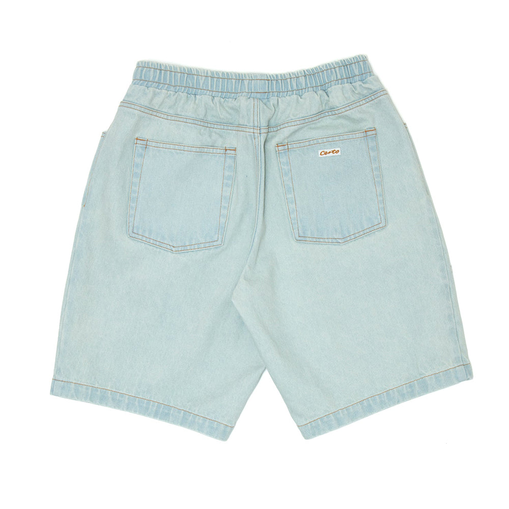 certo dst001 denim shorts heavy worn faded