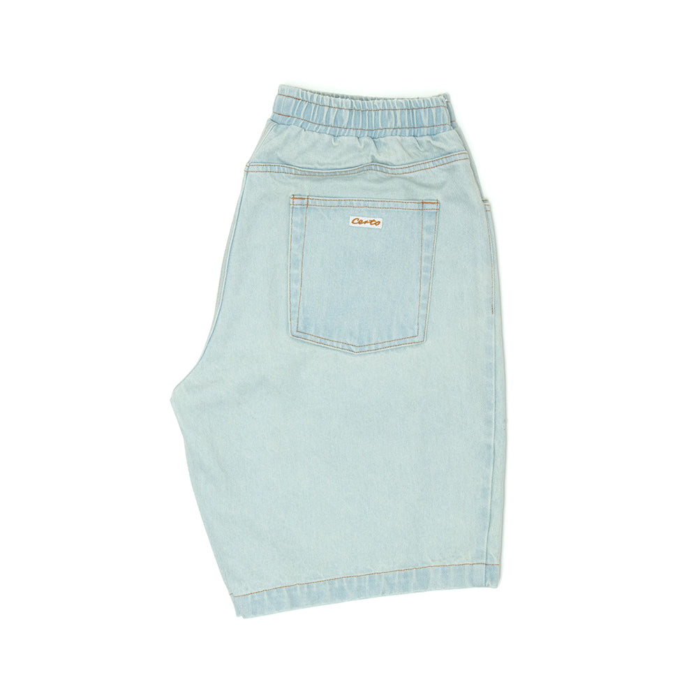 certo dst001 denim shorts heavy worn faded