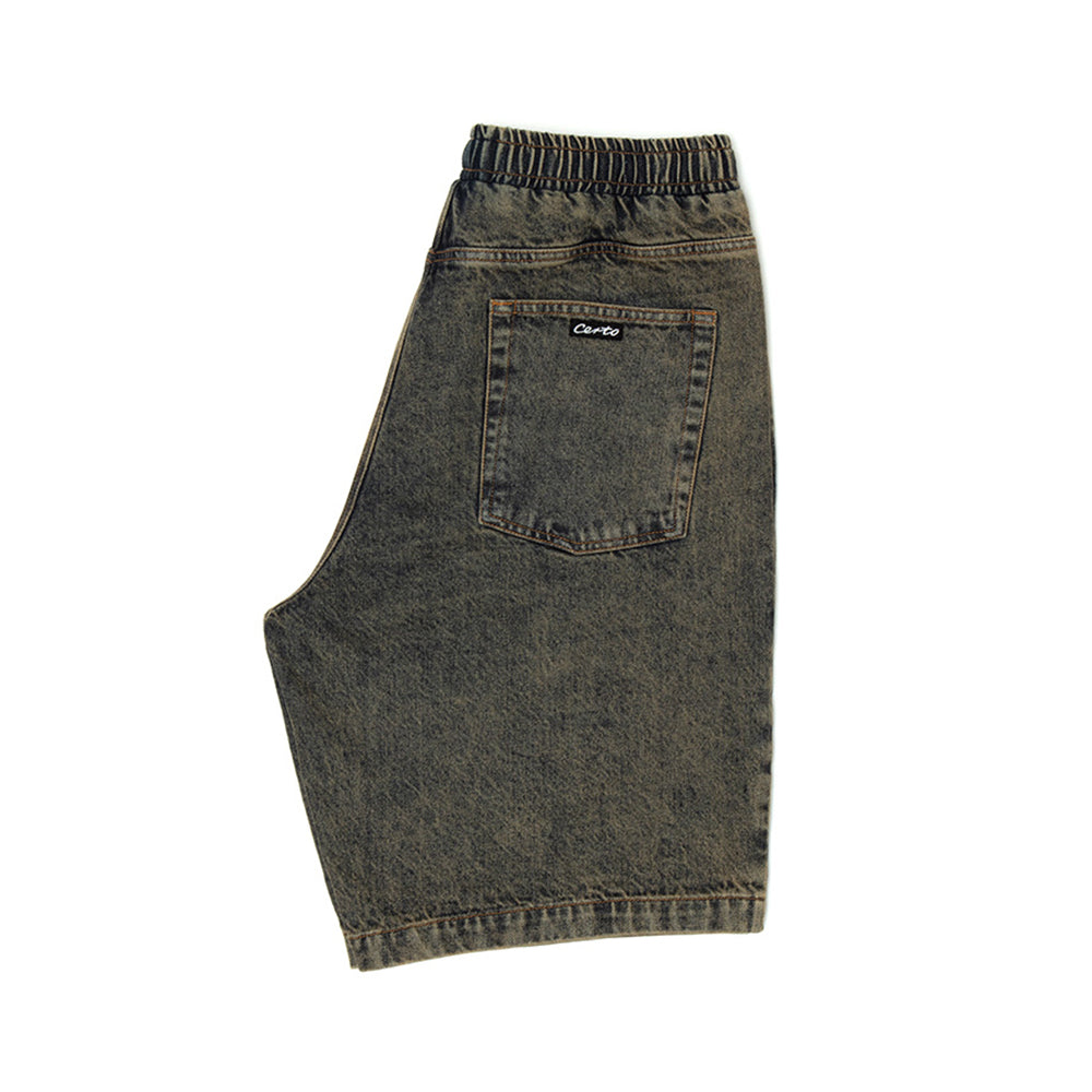 certo dst001 denim shorts rust
