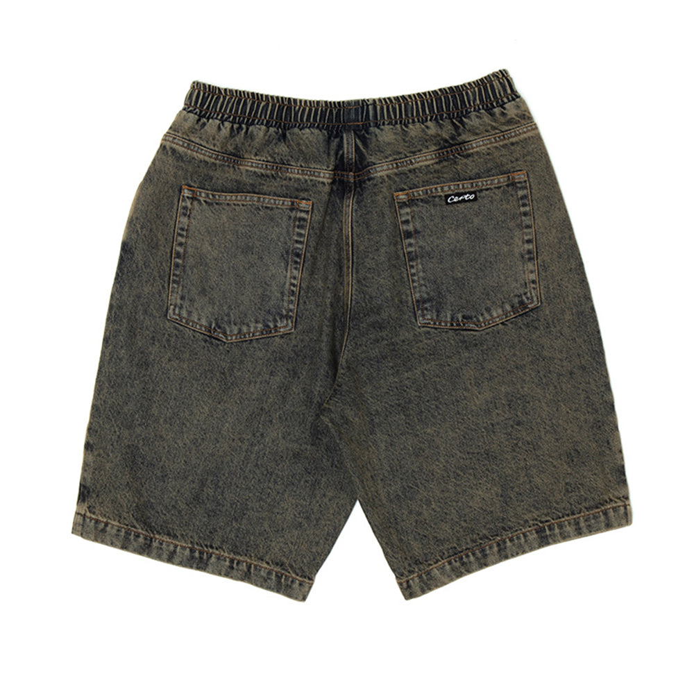 certo dst001 denim shorts rust