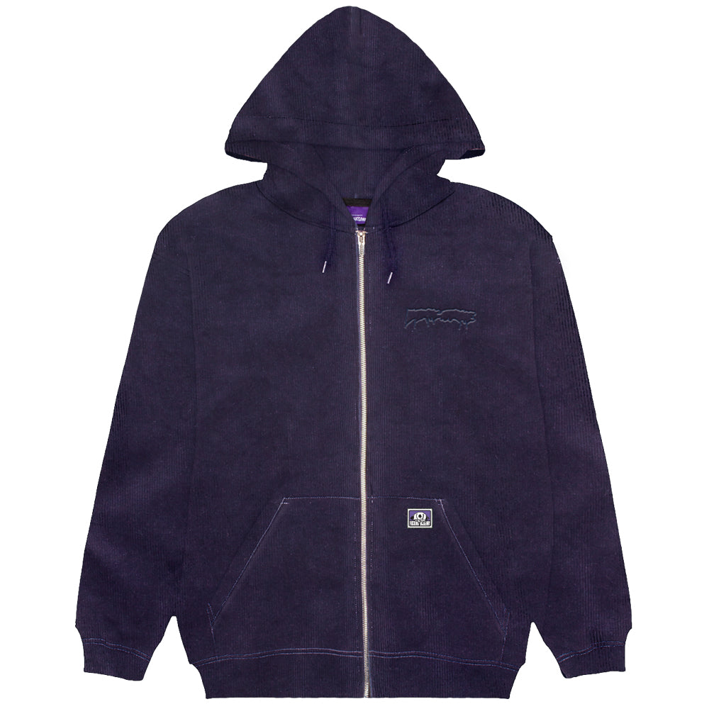 fucking awesome pn7203 corduroy zip hoodie navy
