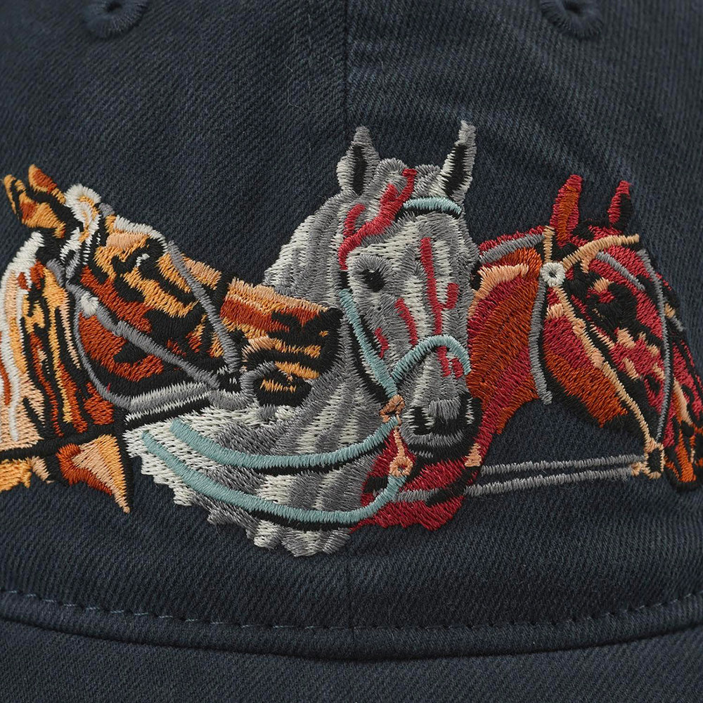 hélas a05s3d1hdwcap01u horses cap navy