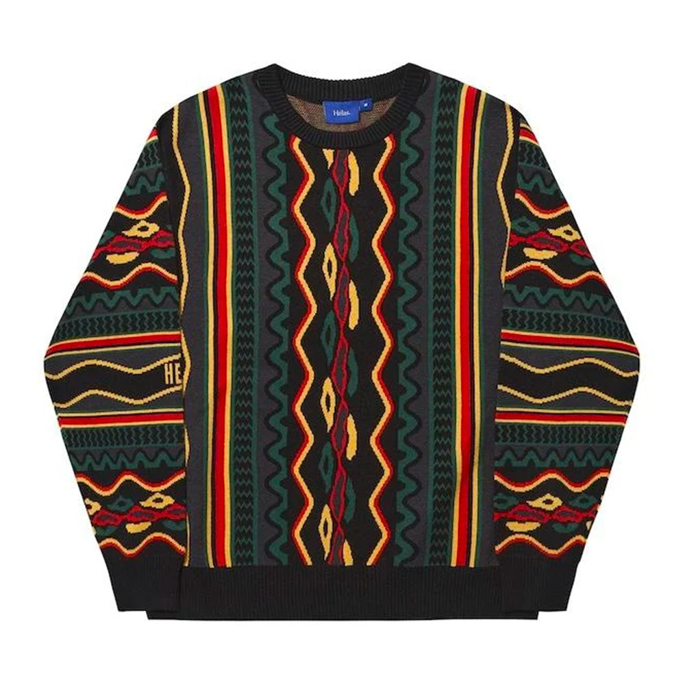 HÉLAS HÉLAS COOG CREWNECK KNIT // BLACK MULTICO