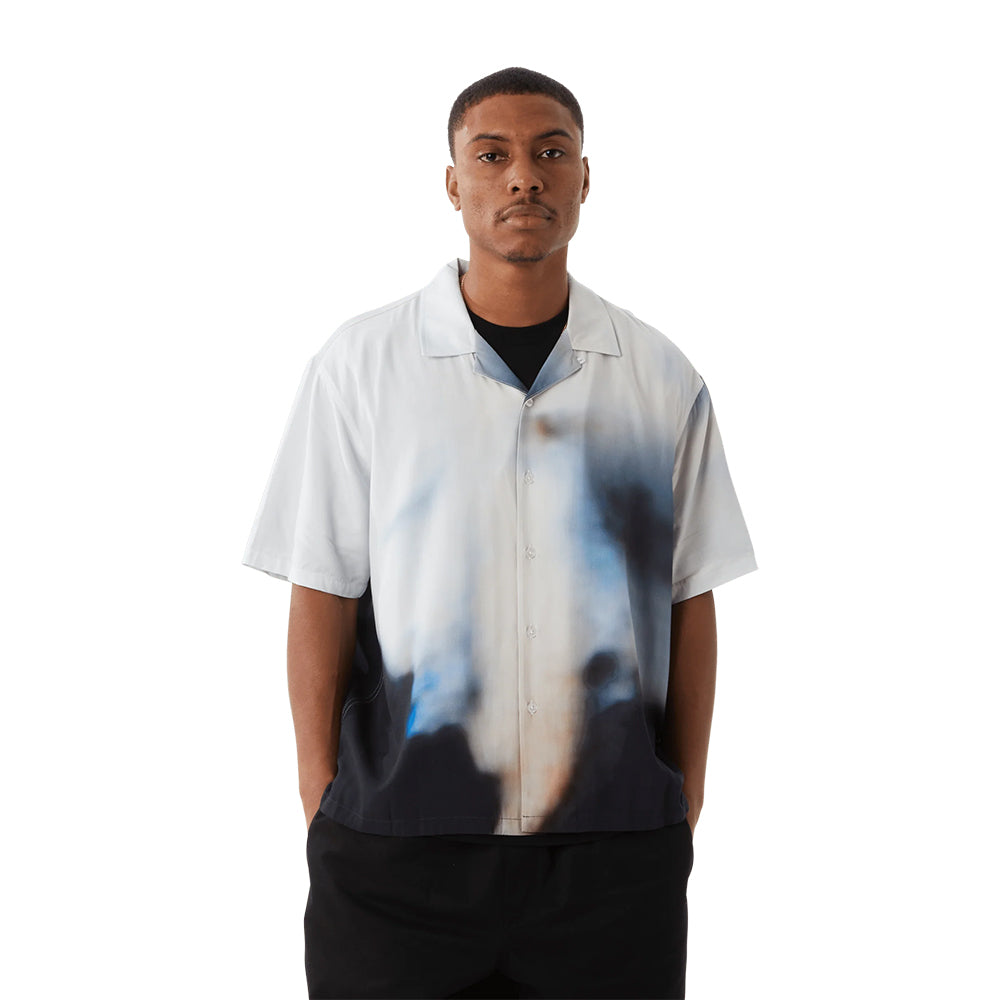 huf apparition s s resort shirt white bu00199 white