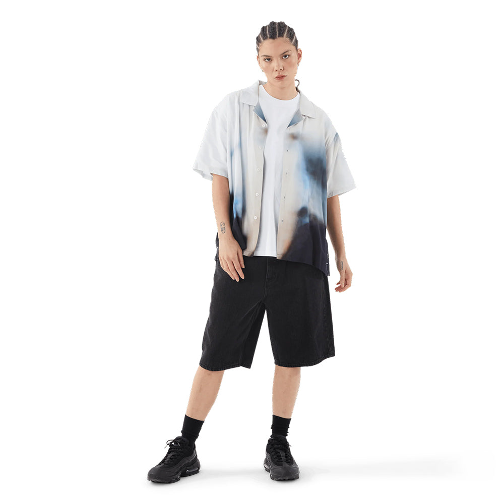 huf apparition s s resort shirt white bu00199 white