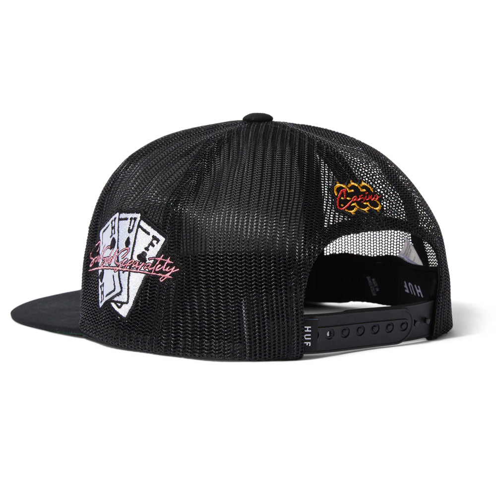 huf freddie gibbs ht00771 triple 7 trucker hat black