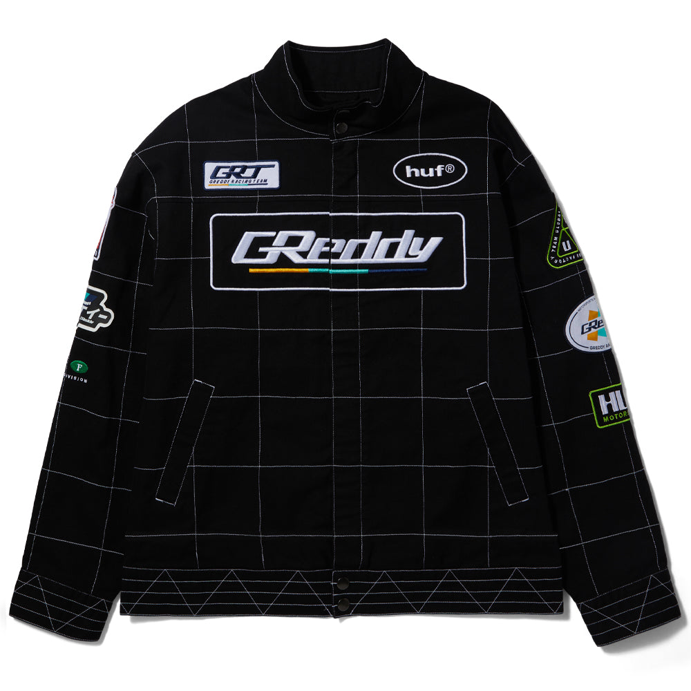 huf jk00421 greddy racing team jacket black