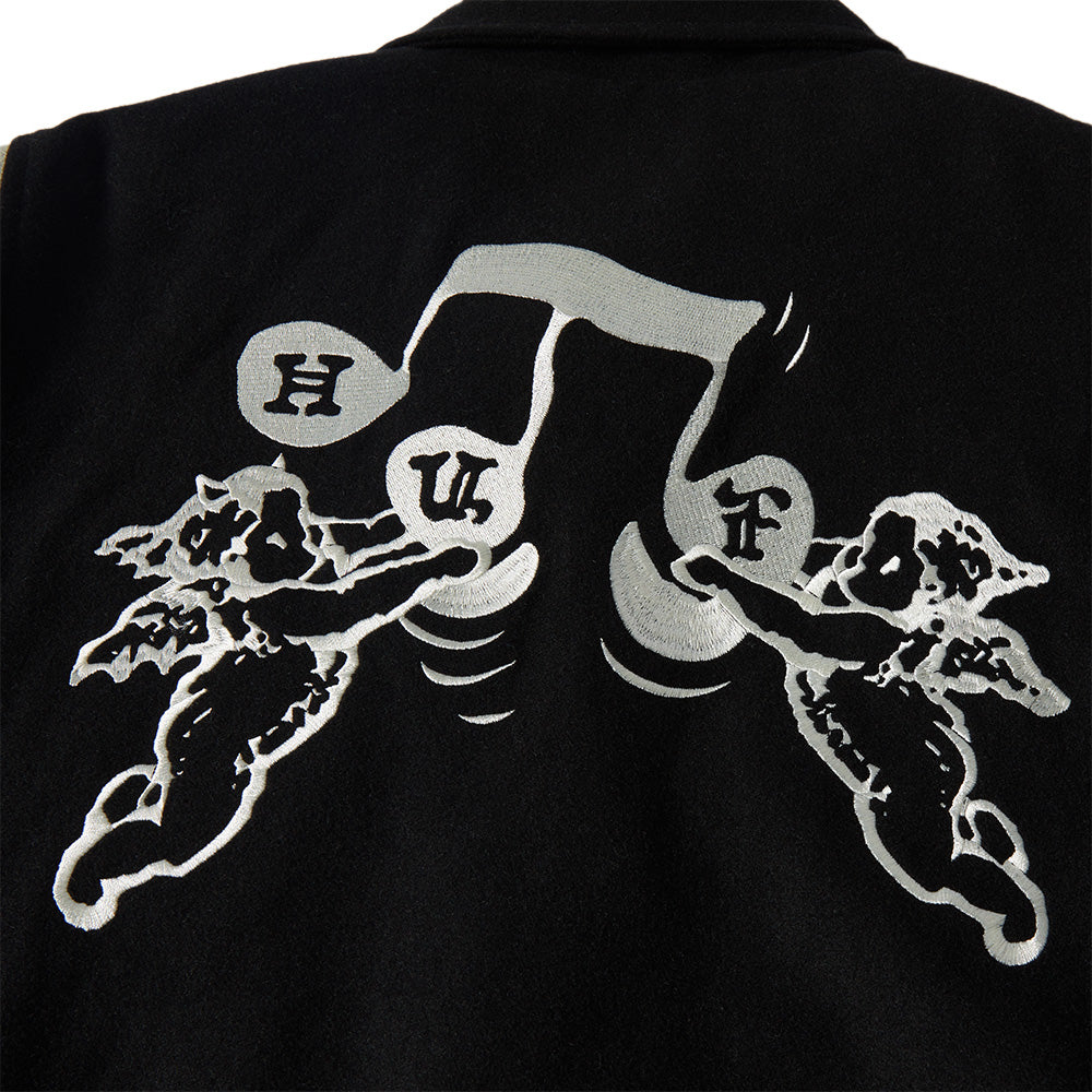 huf jk00439 song varsity jacket black