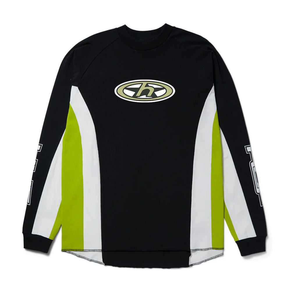 huf kn00525 holeshot moto jersey black