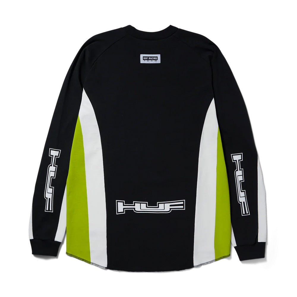 huf kn00525 holeshot moto jersey black