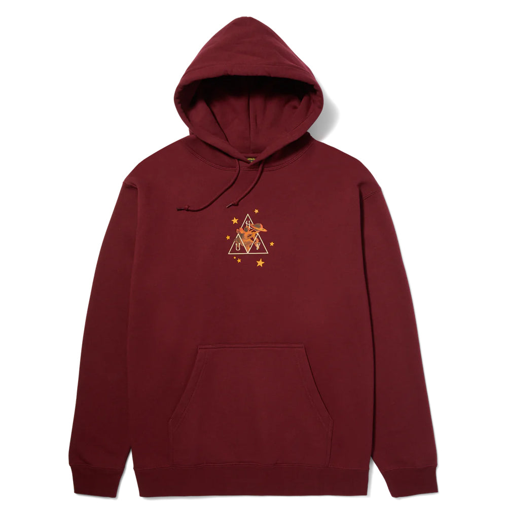 huf pf00657 x smashing pumpkins infinite star girl pullover hoodie deep wine