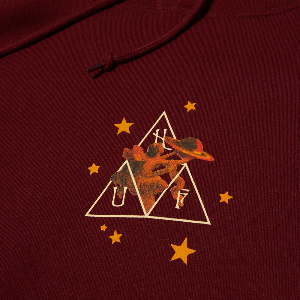 huf pf00657 x smashing pumpkins infinite star girl pullover hoodie deep wine