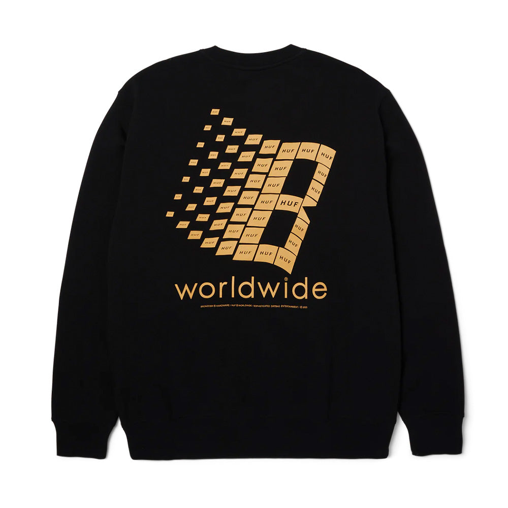 huf pf00746 huf x bronze crewneck black