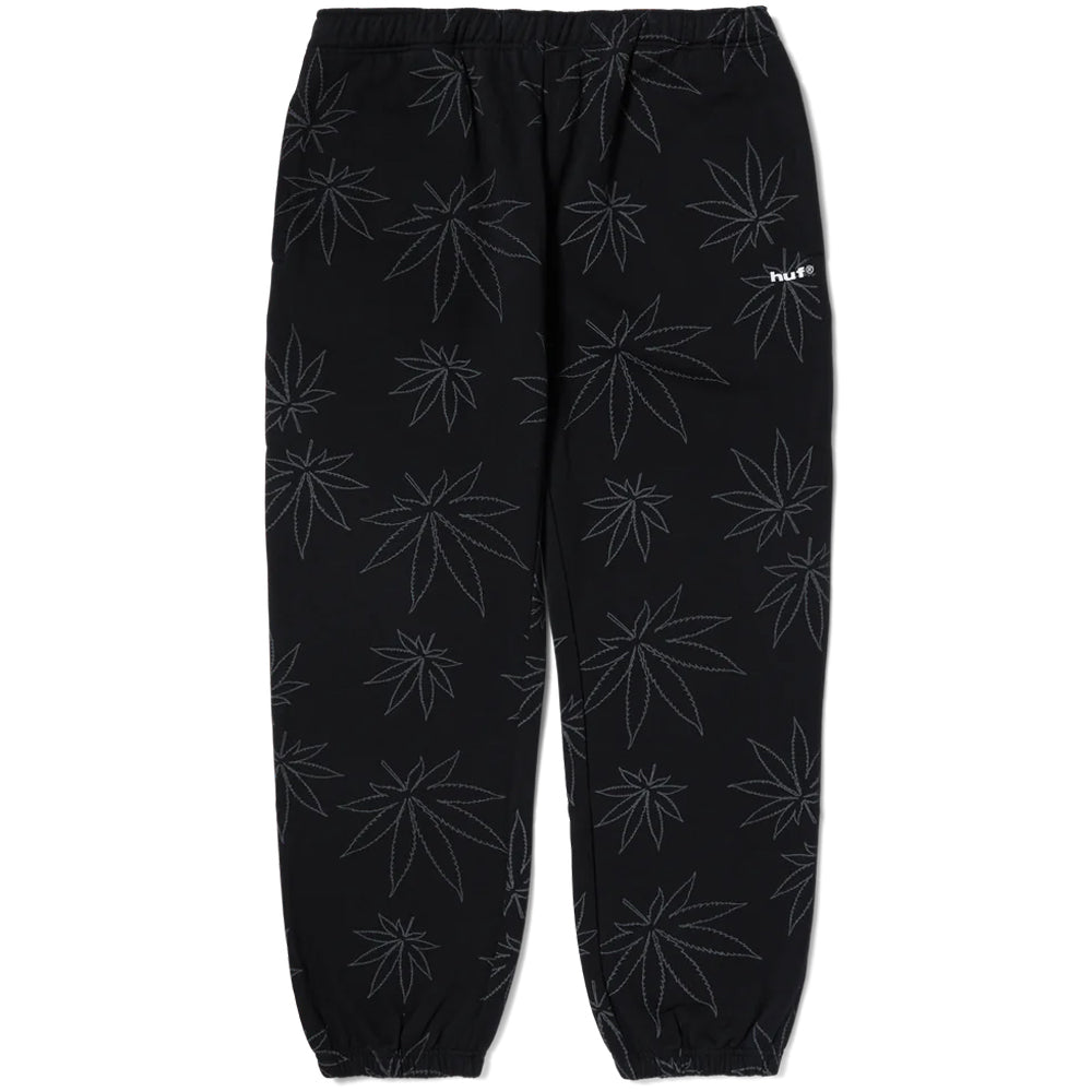 huf pt00301 plantlife fleece pant black