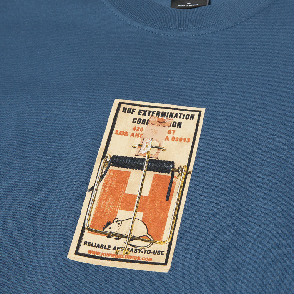 huf rat race s s tee slate blue ts02189 slblu