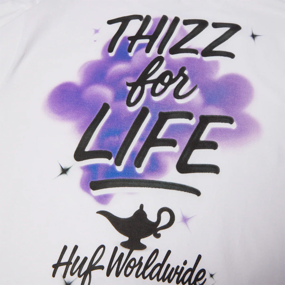HUF HUF THIZZ FOR LIFE SS TEE // WHITE
