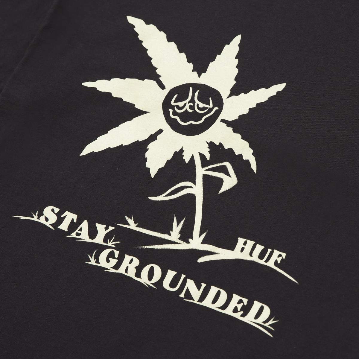HUF HUF STAY GROUNDED WASHED S/S TEE // WASHED BLACK