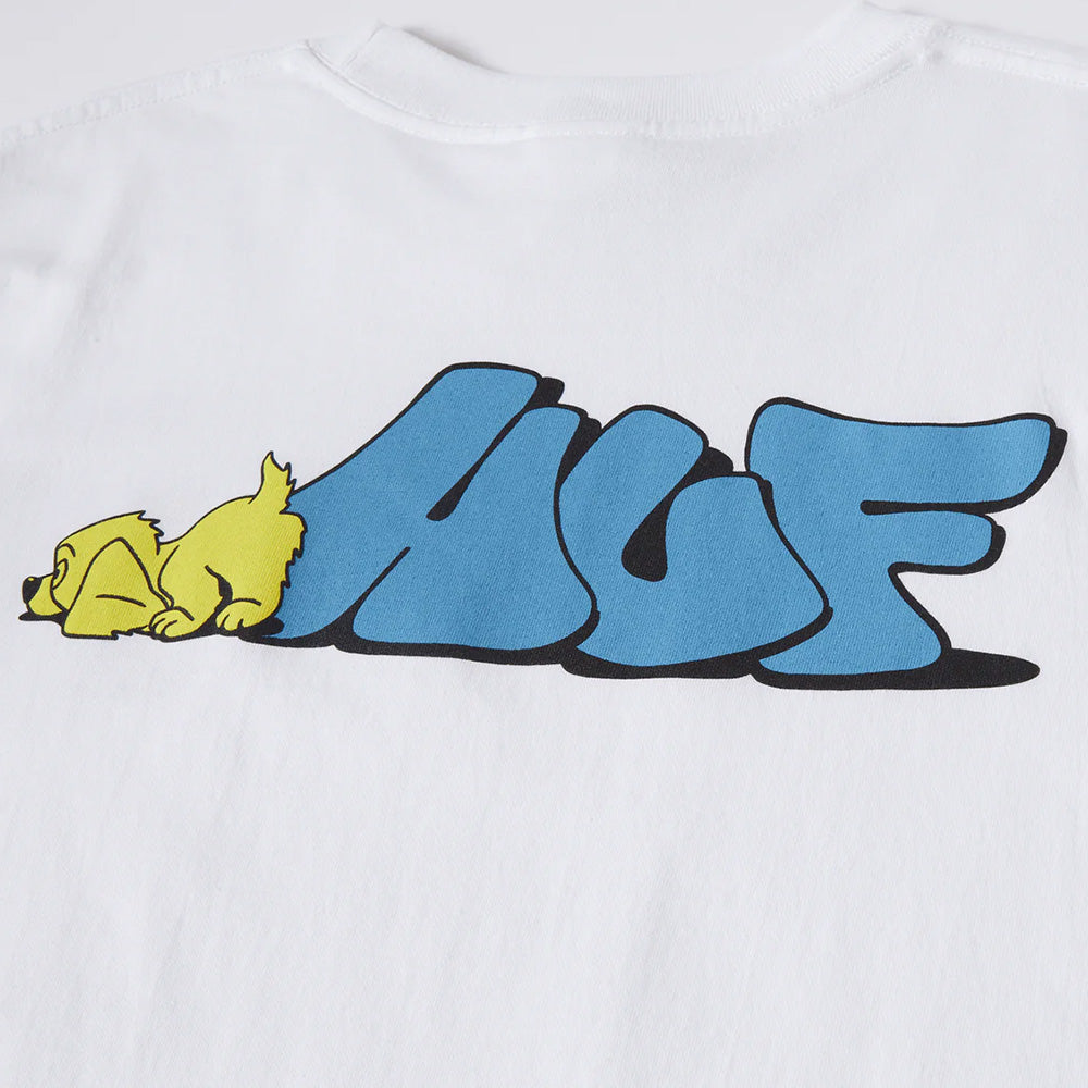 huf ts02358 dog sense ss tee white