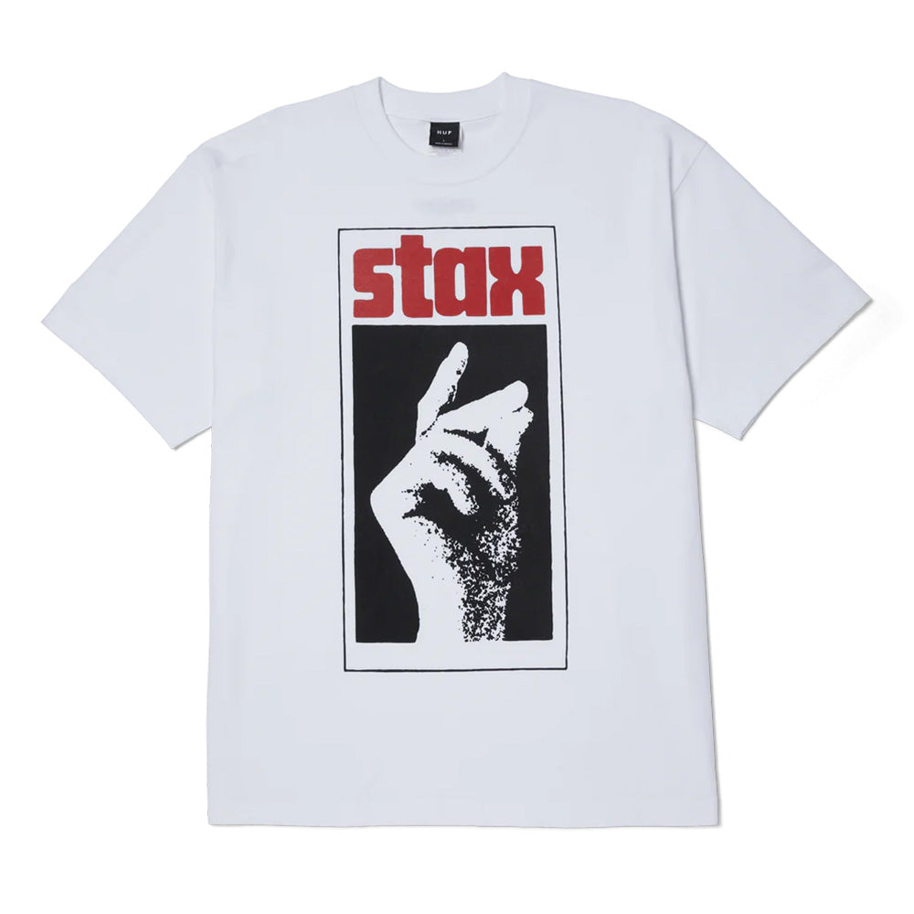 huf ts02407 stax snap ss tee white