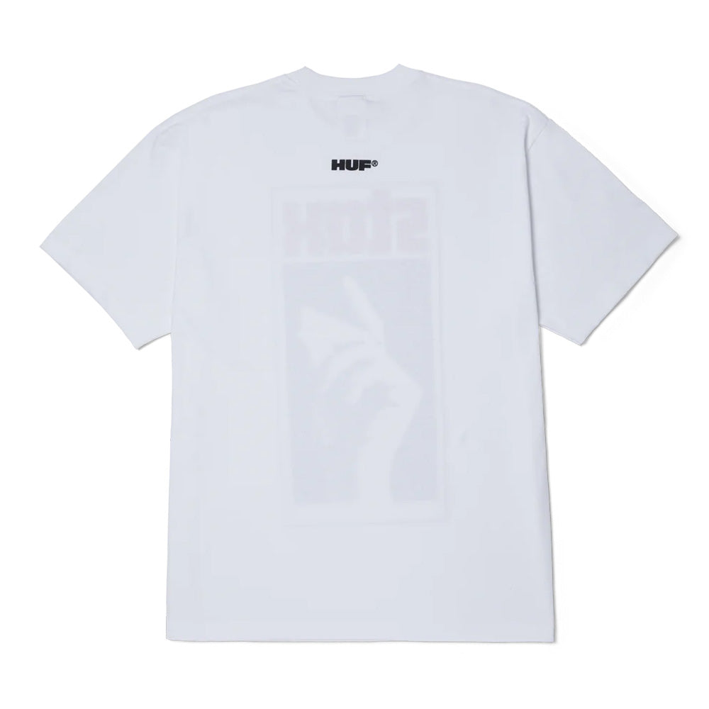 huf ts02407 stax snap ss tee white