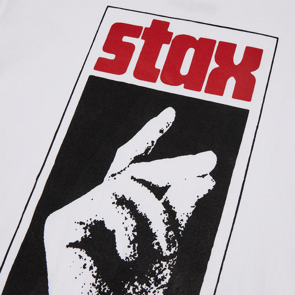 huf ts02407 stax snap ss tee white