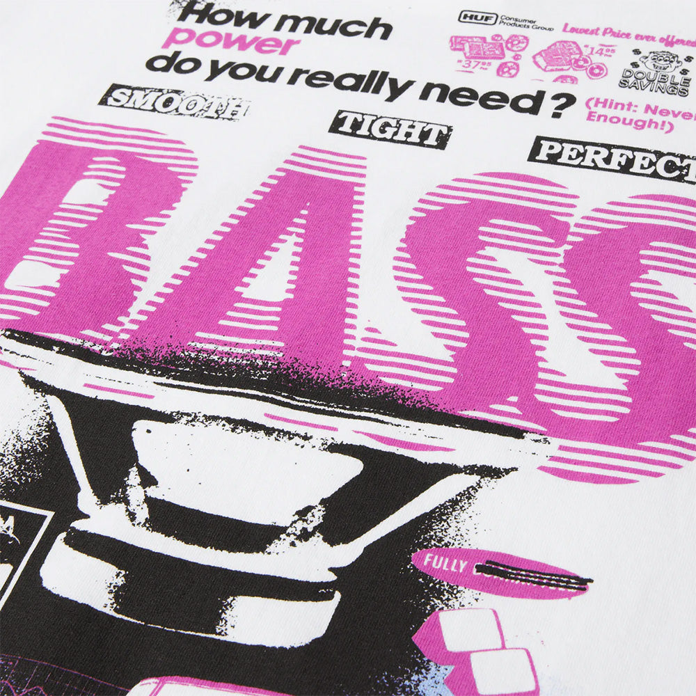 huf ts02453 bass power ss tee white