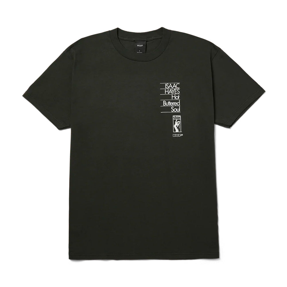 huf ts02542 x isaac hayes hot buttered heavyweight t shirt vintage black