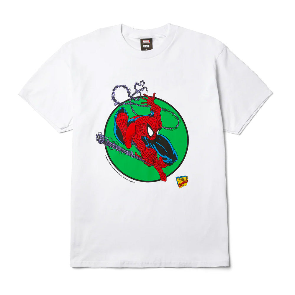 huf ts02725 x marvel spider man three hundred t shirt white