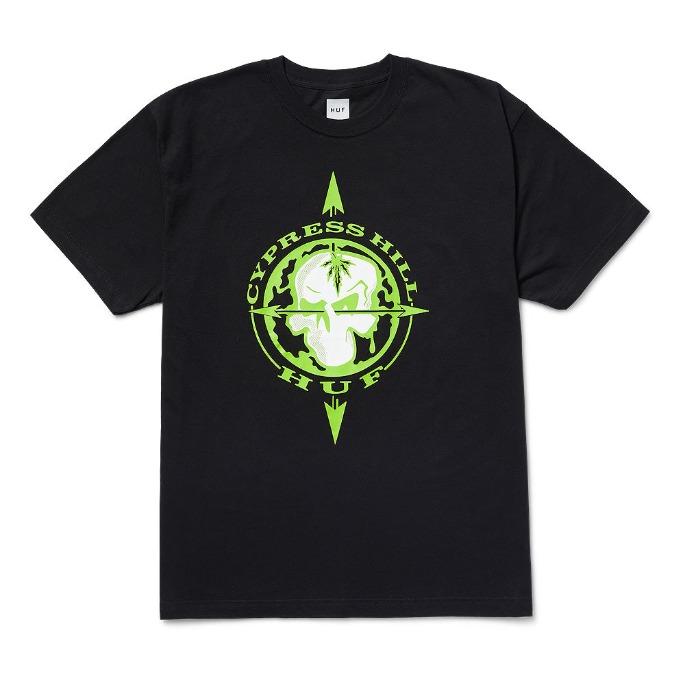 huf x cypress hill blunted compass s s tee black ts02339 black