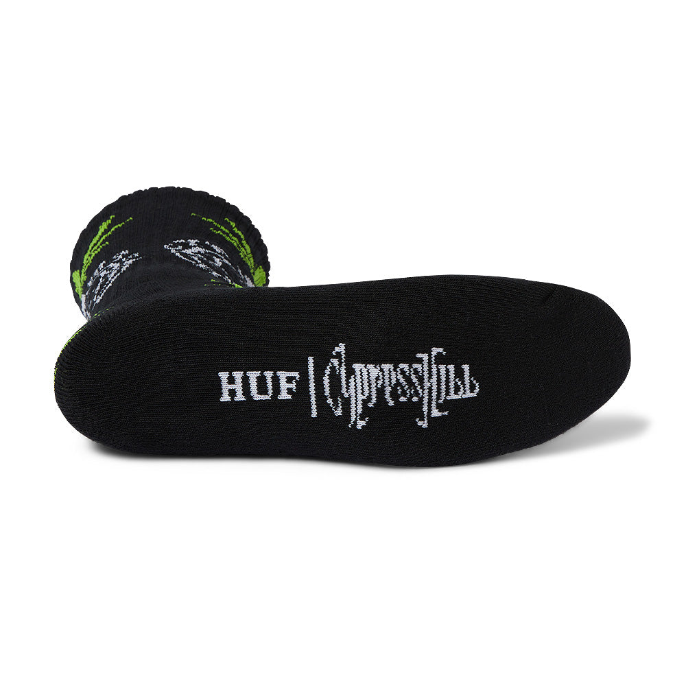 huf x cypress hill compass plantlife sock black sk00862 black
