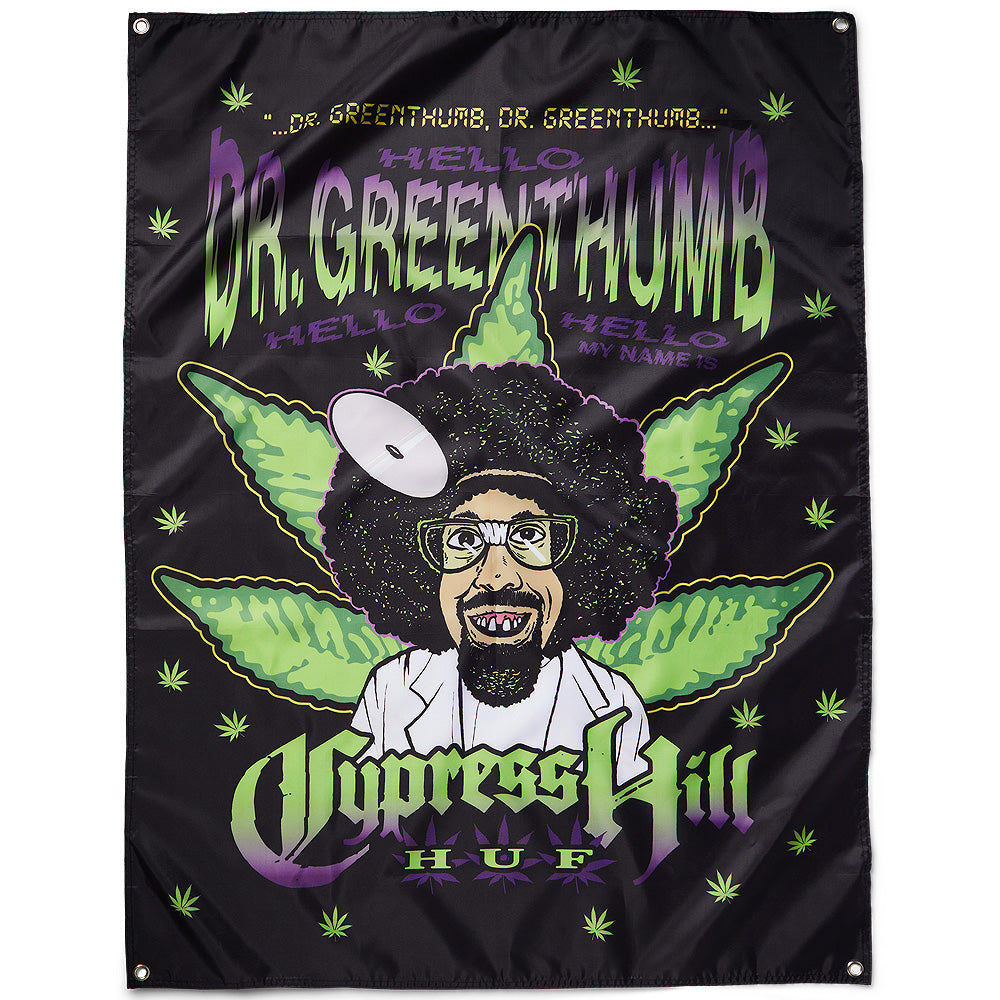 huf x cypress hill dr greenthumb banner black ac01008 black