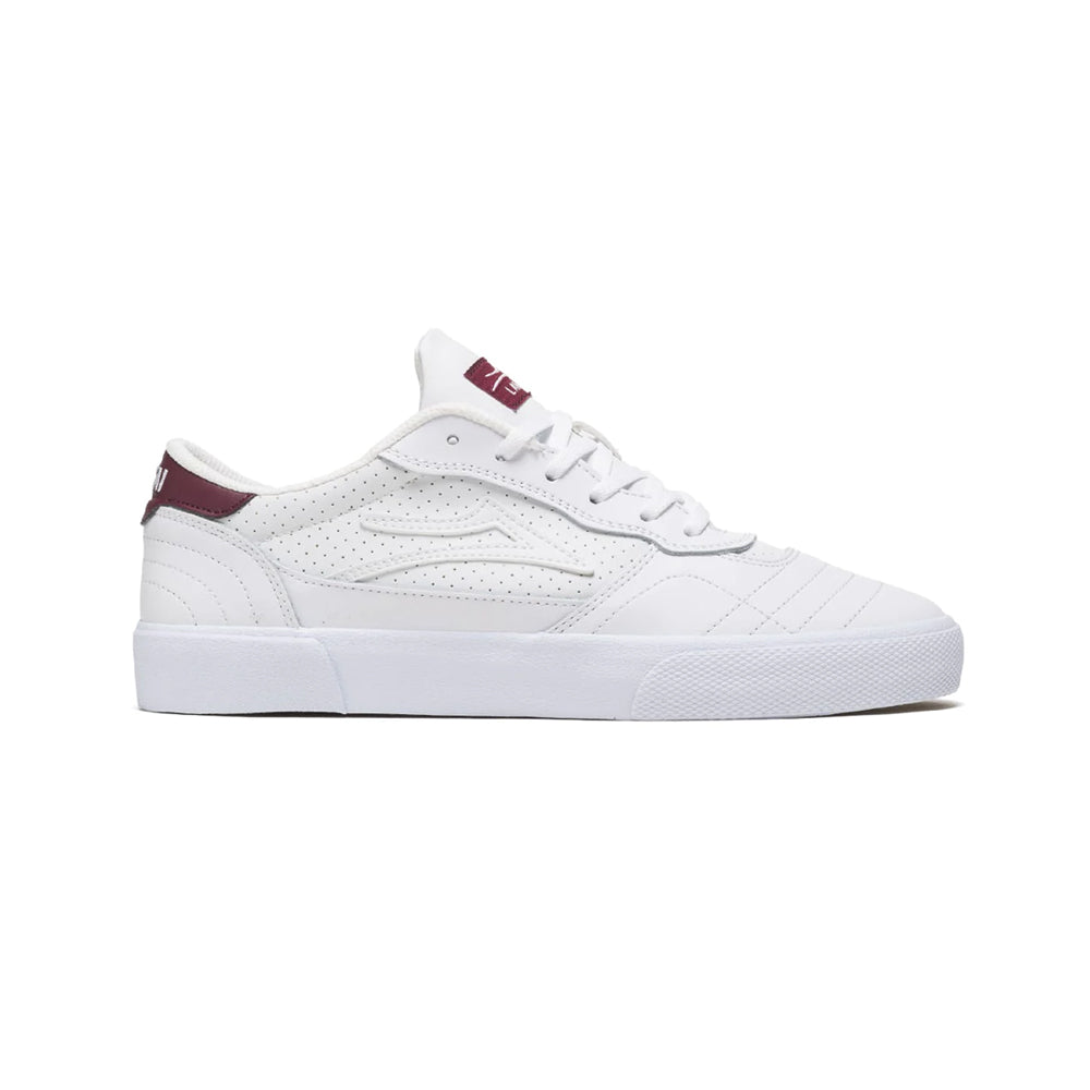 lakai ms4230252a00 cambridge white burgundy leather