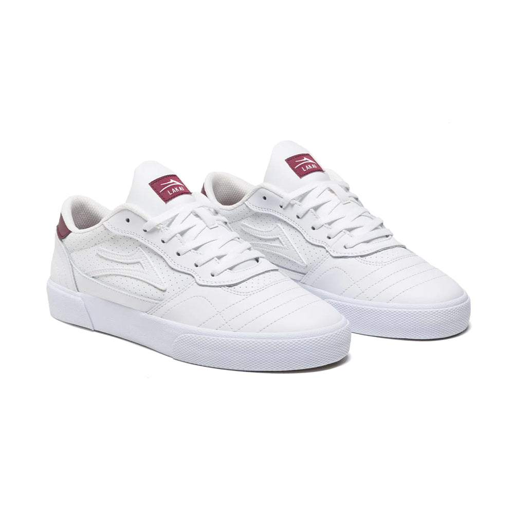 lakai ms4230252a00 cambridge white burgundy leather
