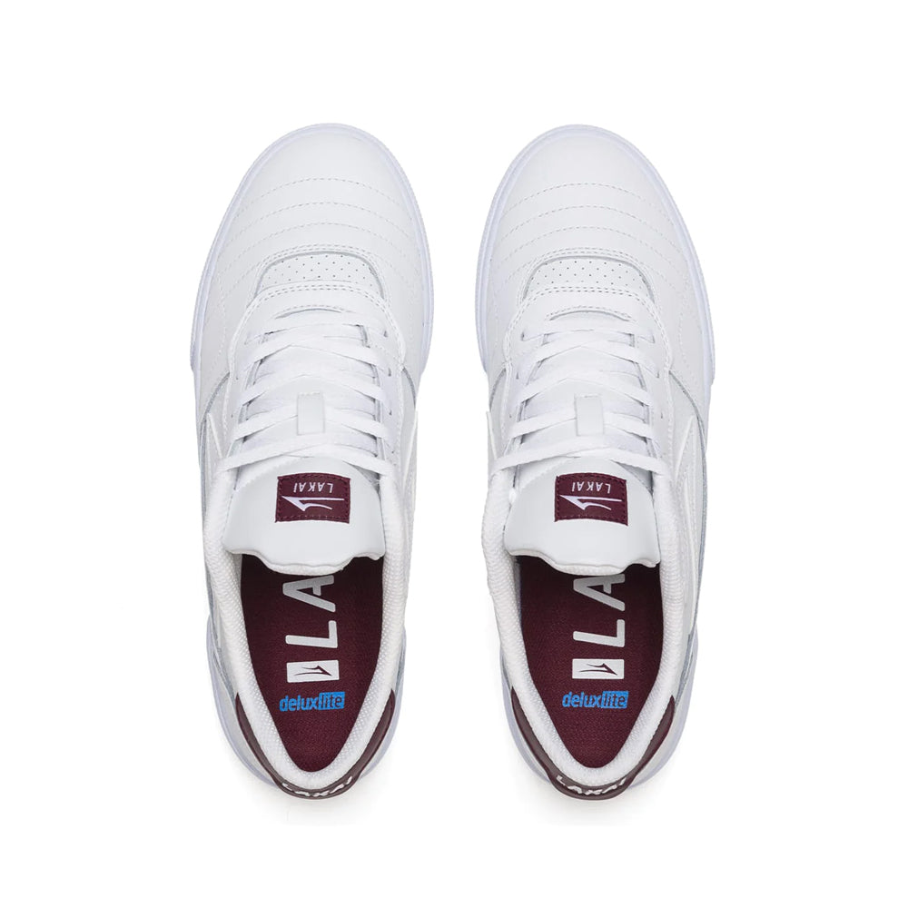 lakai ms4230252a00 cambridge white burgundy leather