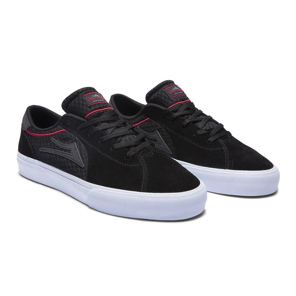 lakai x chocolate ms1240112a00 bkres flaco ii black red suede