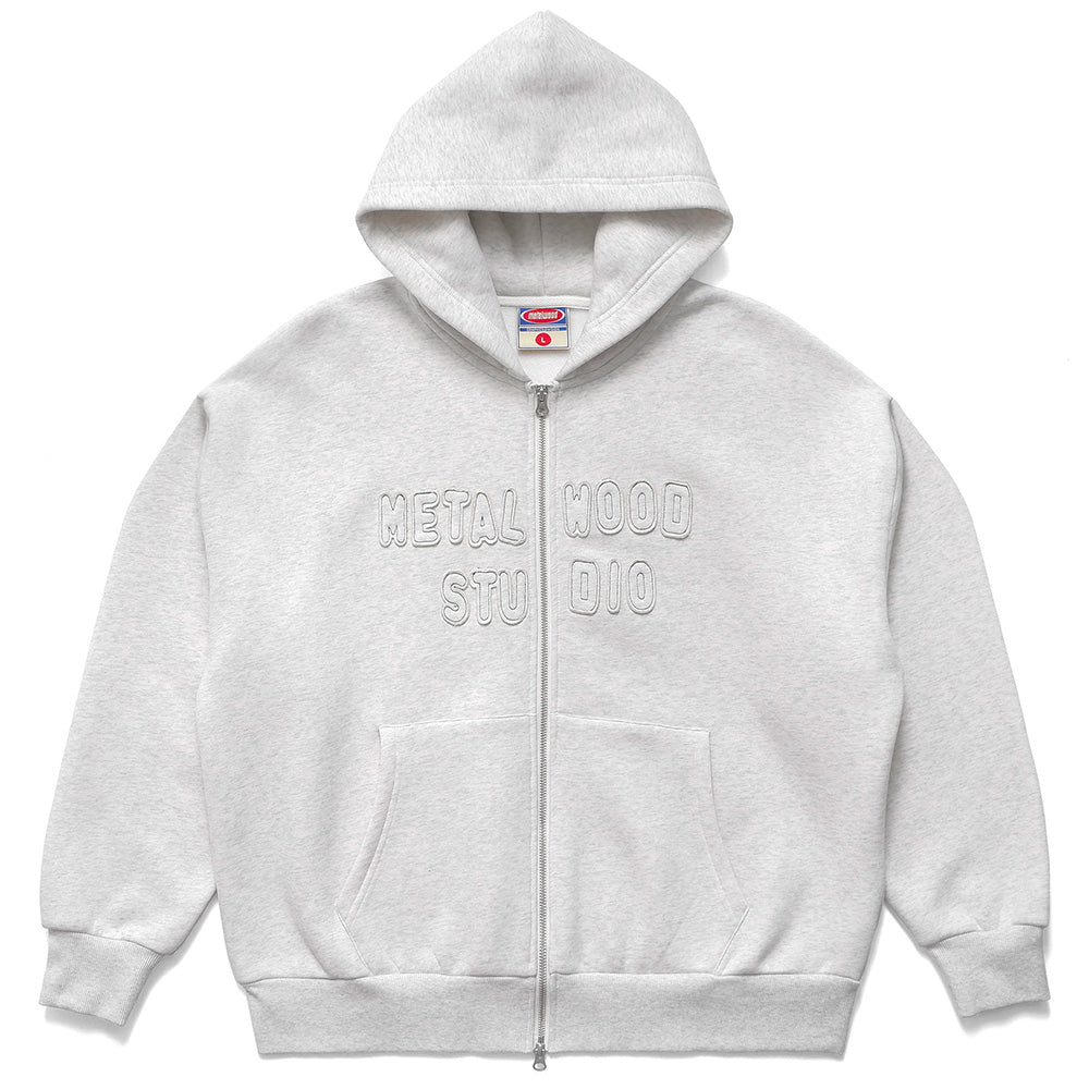 METALWOOD CUTIE ZIP HOODED SWEATSHIRT // HEATHER GREY