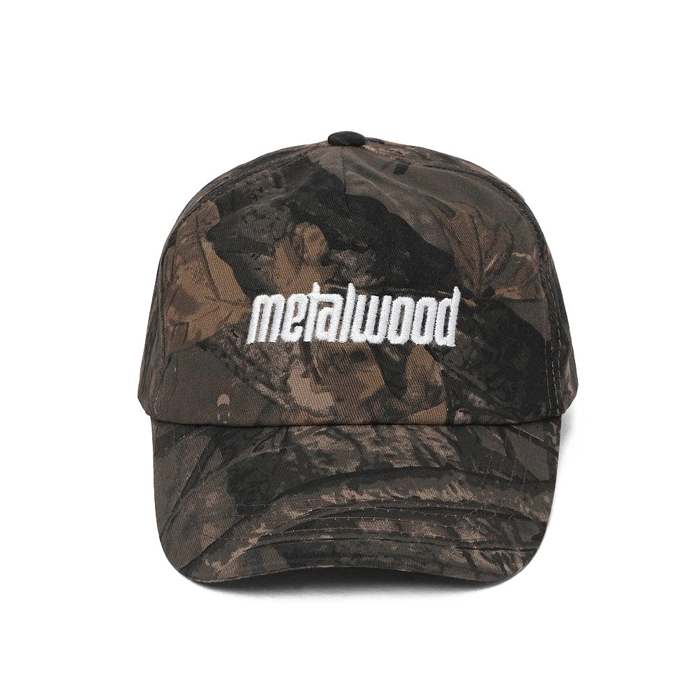 metalwood mws21 01 08 rlc metal logo 5 panel hat real leaf camo