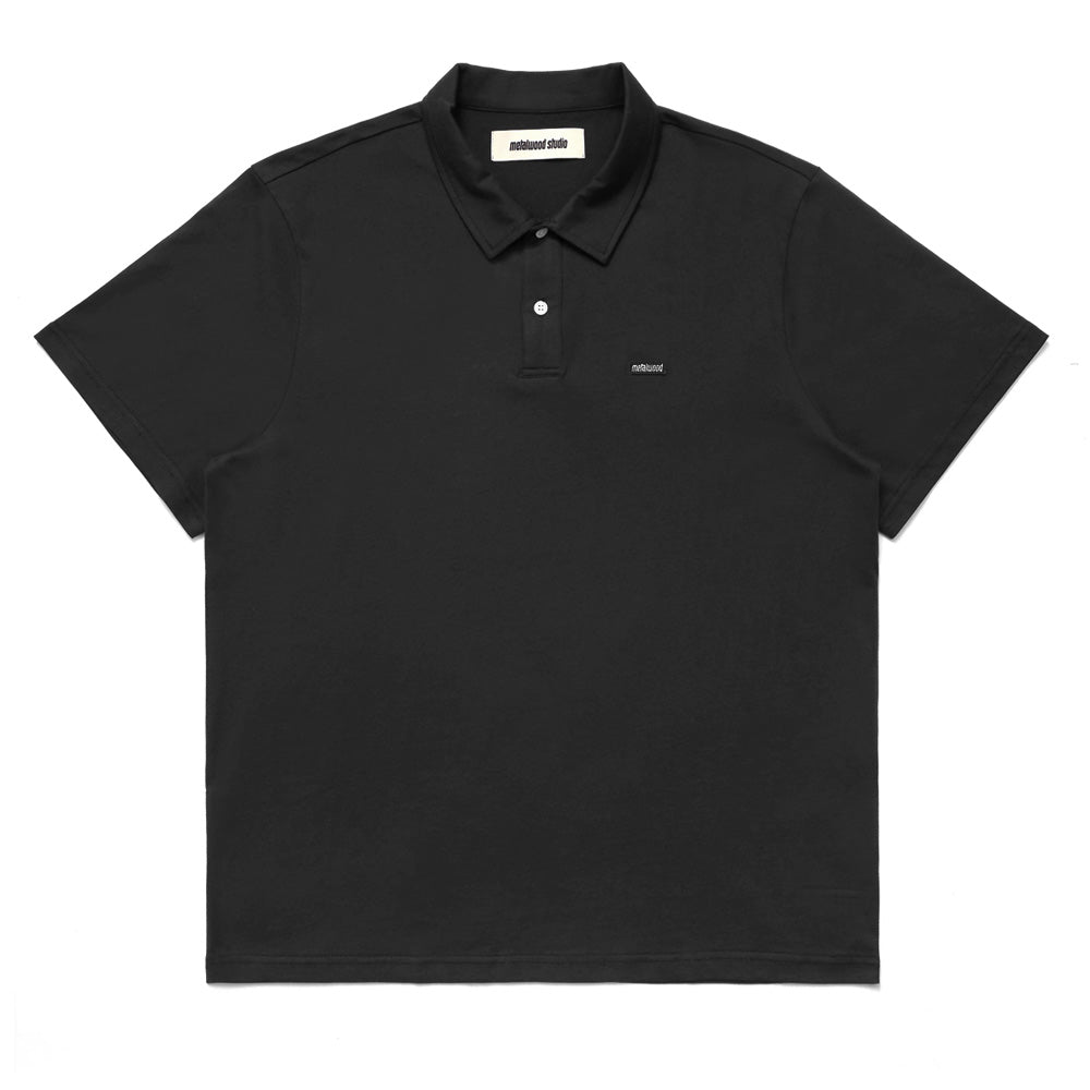 metalwood mws24 04 02 mini metal logo polo black