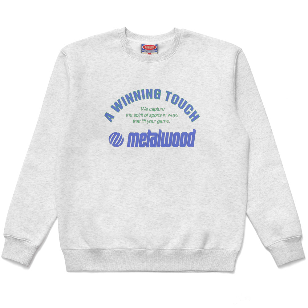 metalwood mws24 06 01 winning touch crewneck sweatshirt heather grey