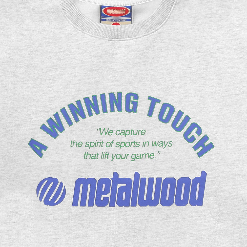 metalwood mws24 06 01 winning touch crewneck sweatshirt heather grey