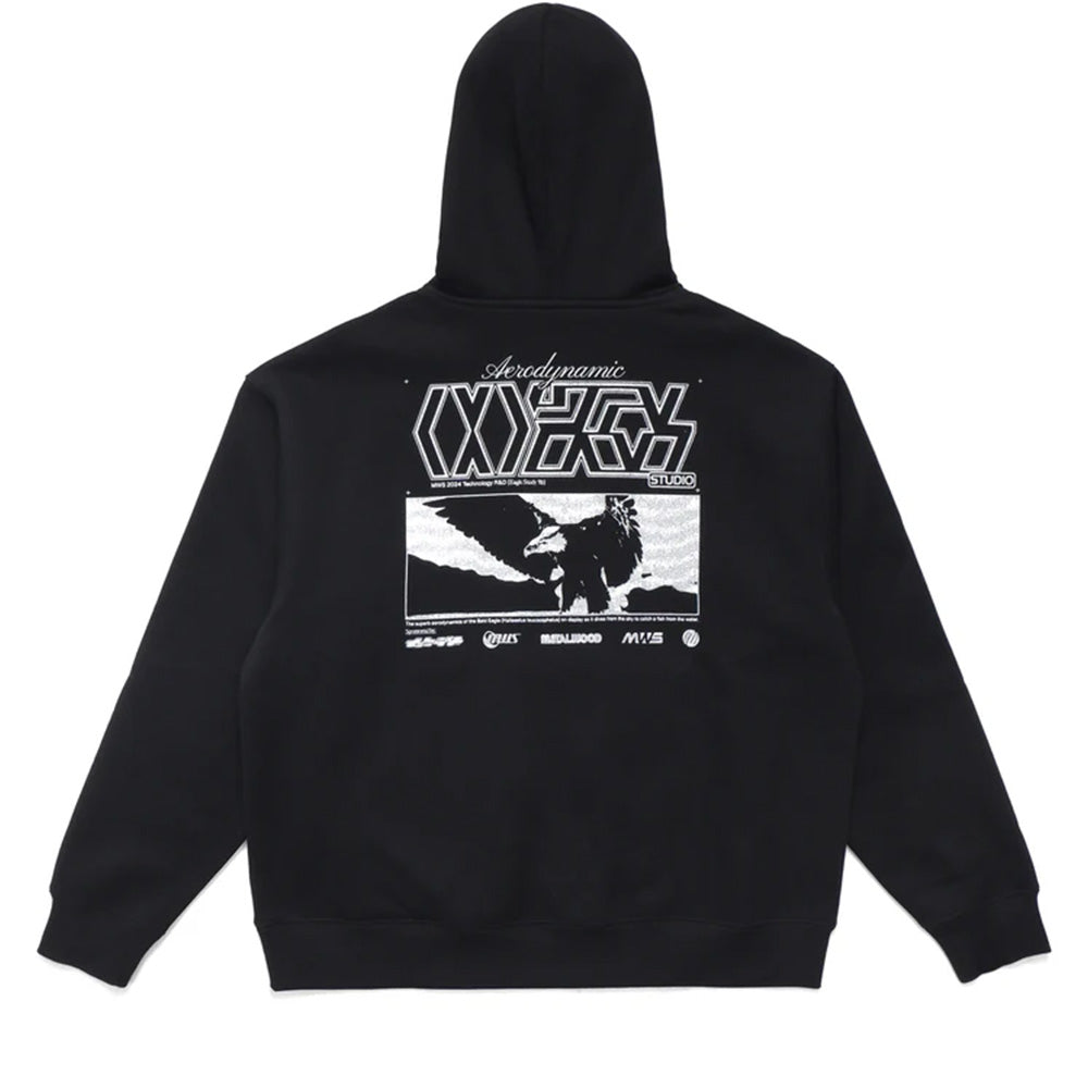 metalwood mws24 06 05 blk aerodynamic hooded sweatshirt black