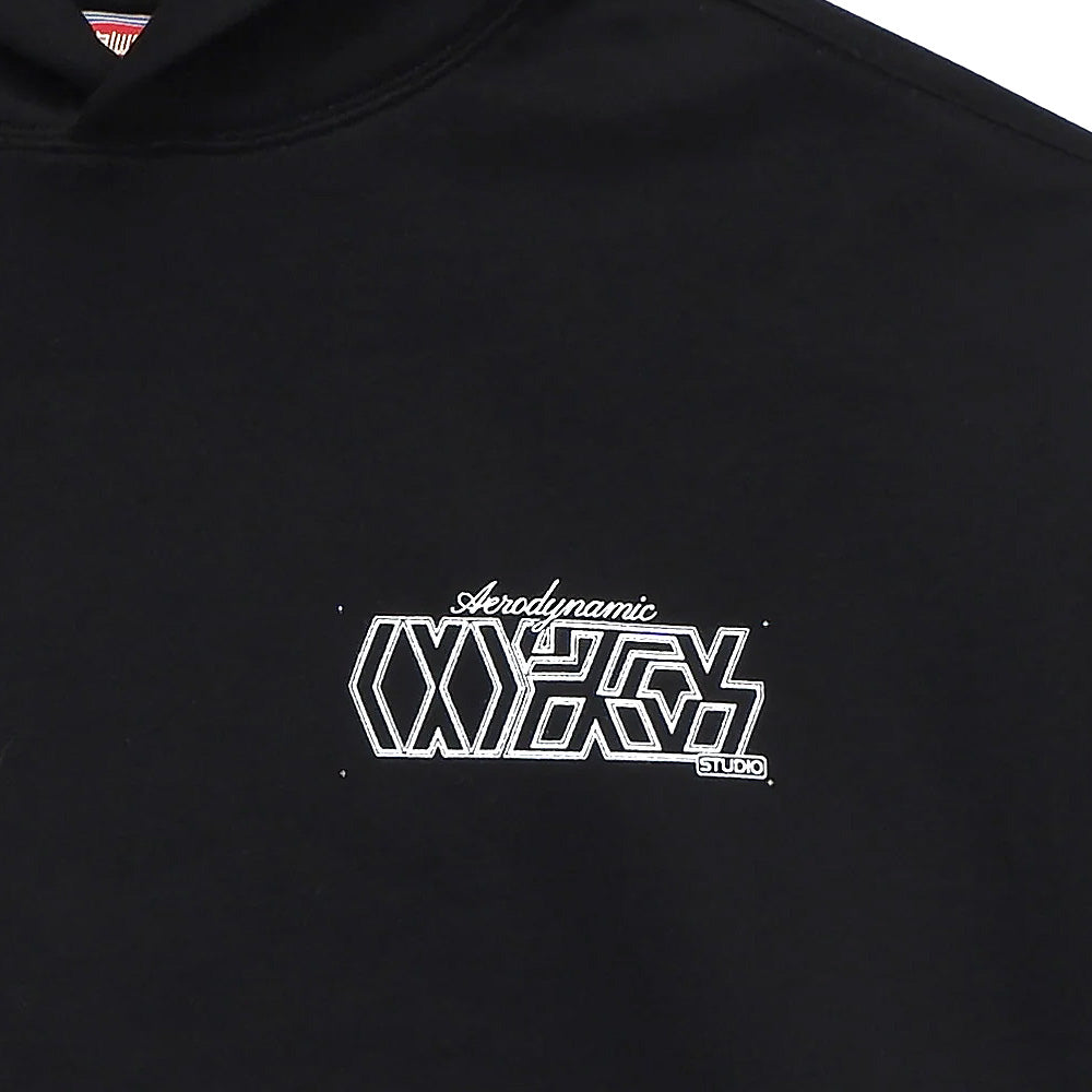 metalwood mws24 06 05 blk aerodynamic hooded sweatshirt black