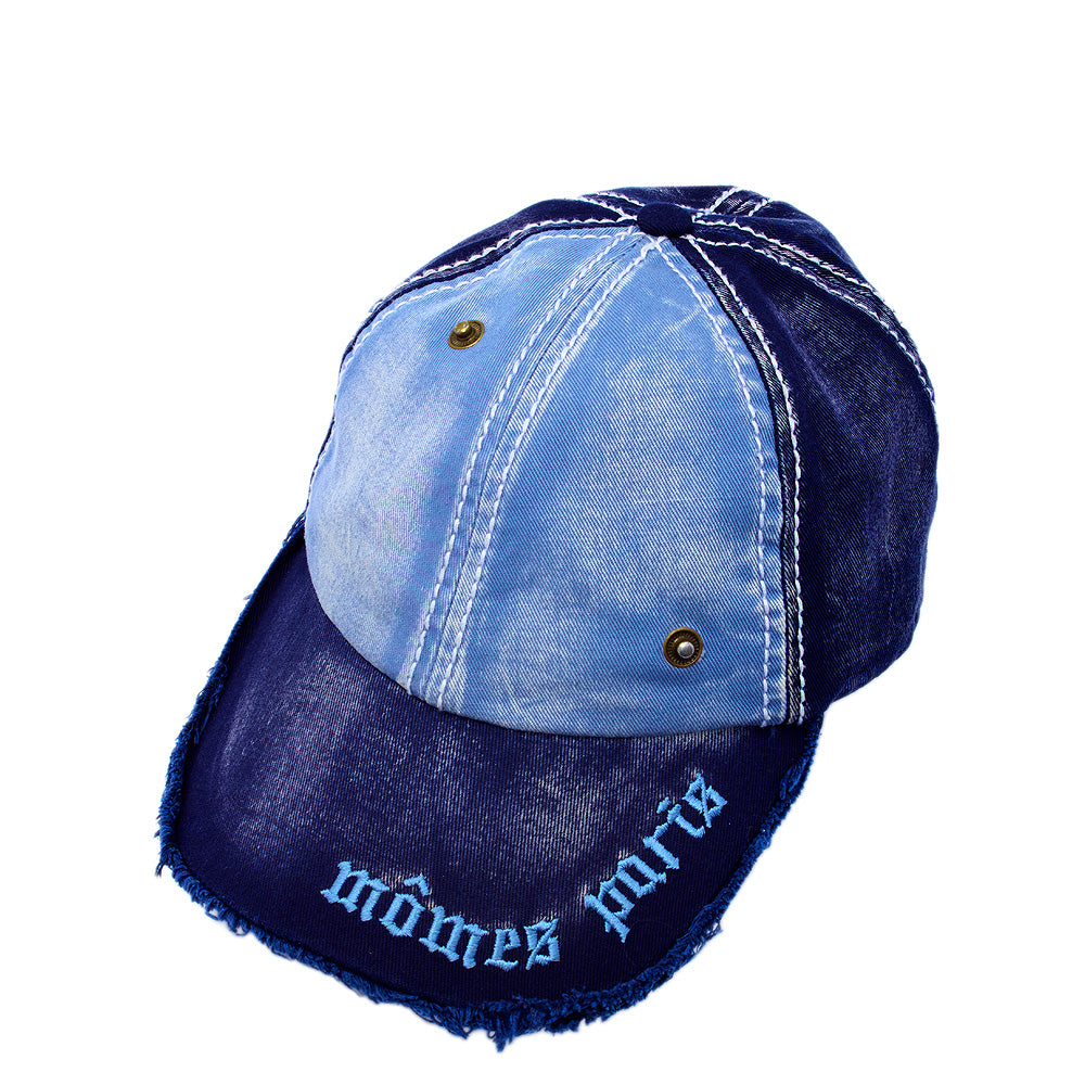 momes momes121 denim cap washed blue
