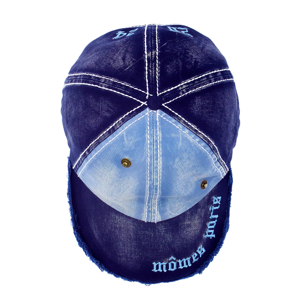 momes momes121 denim cap washed blue