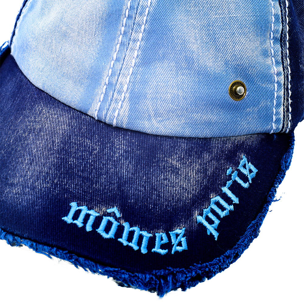 momes momes121 denim cap washed blue