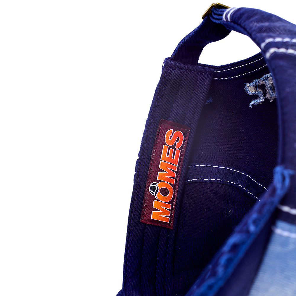 momes momes121 denim cap washed blue