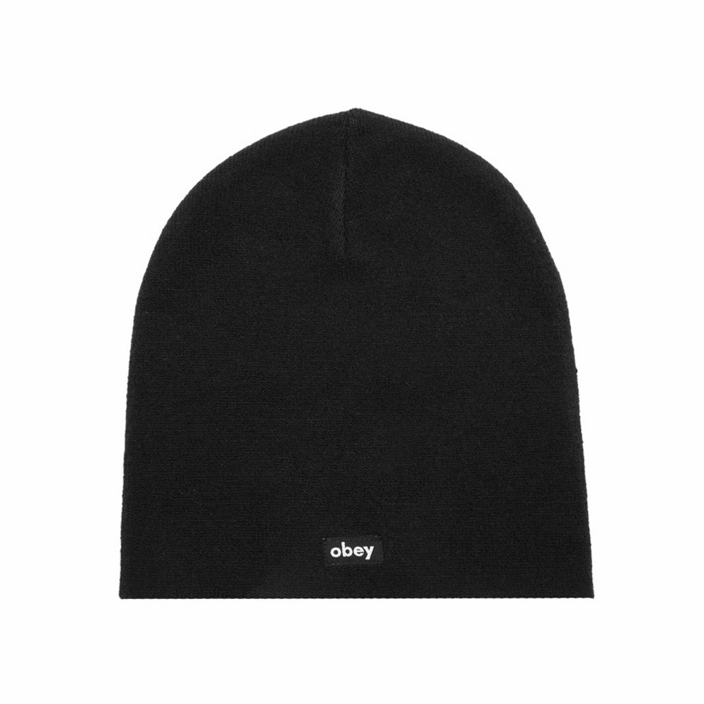 obey 100030217 label beanie blk black