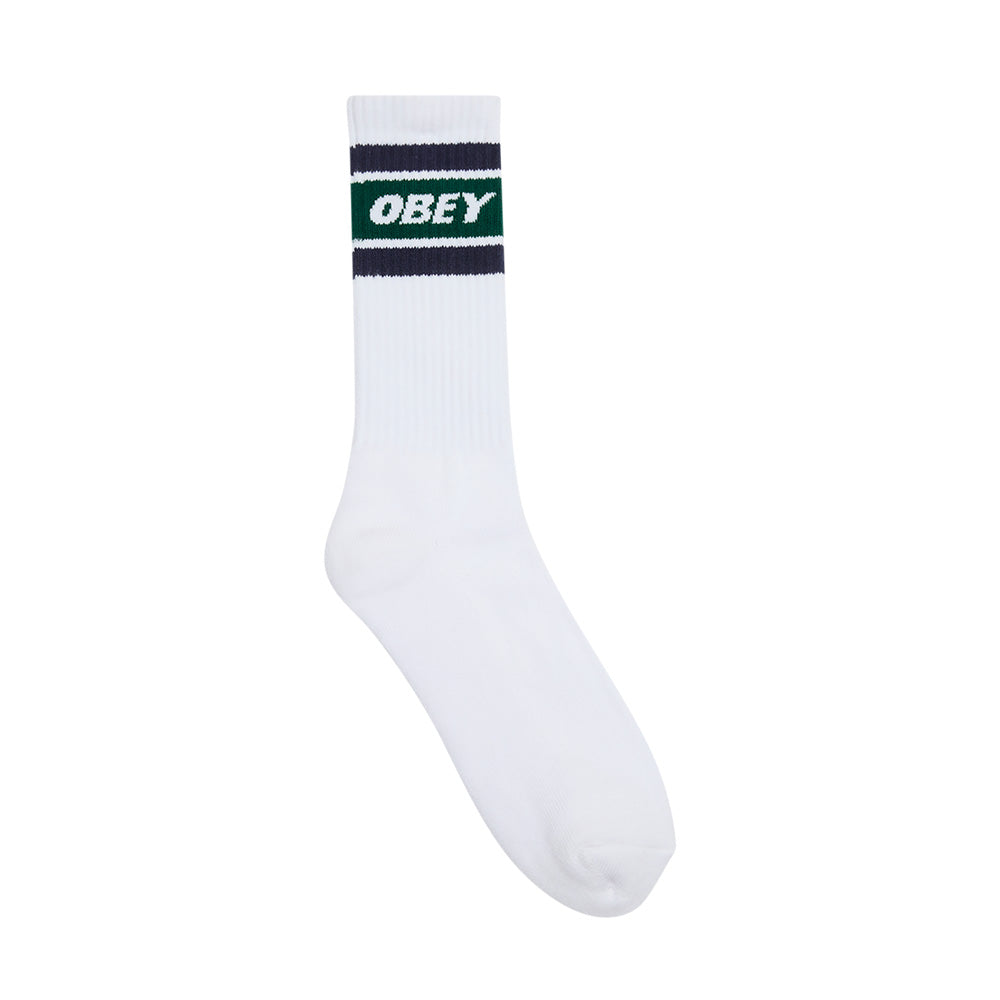 OBEY OBEY COOPER II SOCKS // WHITE / EDEN GREEN
