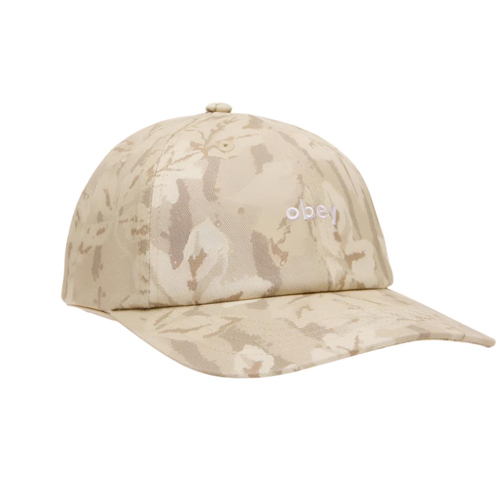 obey 100580382 leaves 6 panel velcro back hat peyote multi