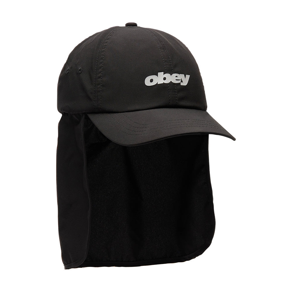 OBEY OBEY SAHARA 6 PANEL TRAIL CAP // BLACK